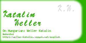 katalin weller business card